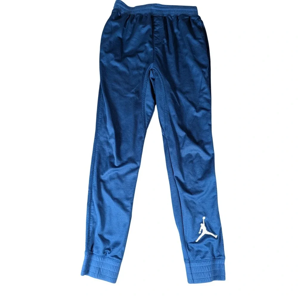 Jordan Boys Royal‎ Blue Mesh Athletic Jogger Pants Jumpman Basketball XL 13-15Y